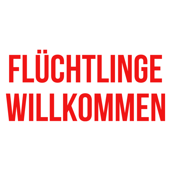 Flüchtlinge willkommen Slogan T-paita 0 image