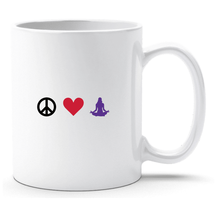 Peace Love And Meditation Cup contain pic