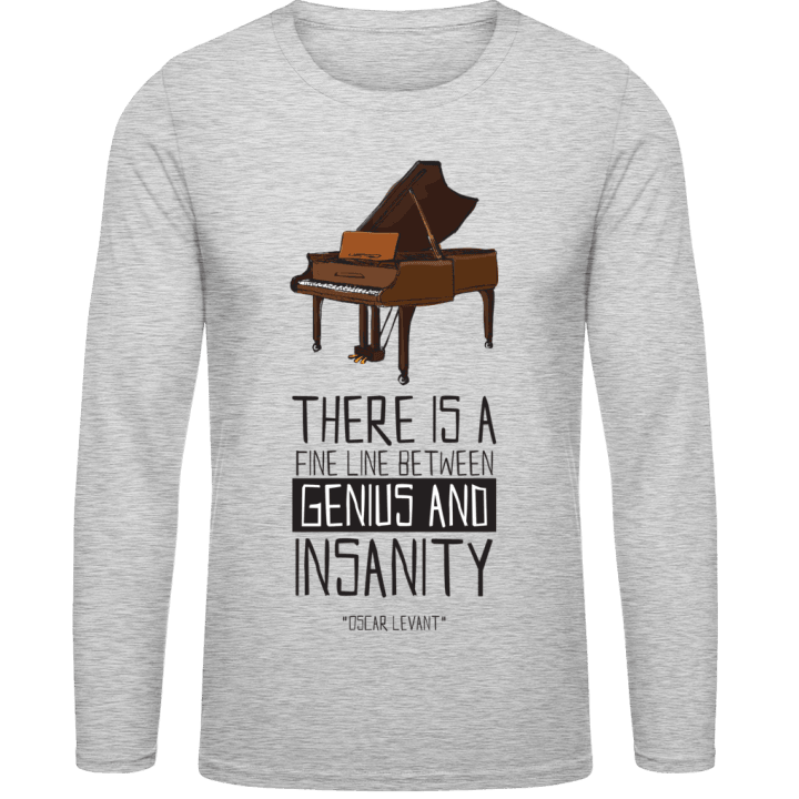 Line Between Genius And Insanity T-shirt à manches longues contain pic
