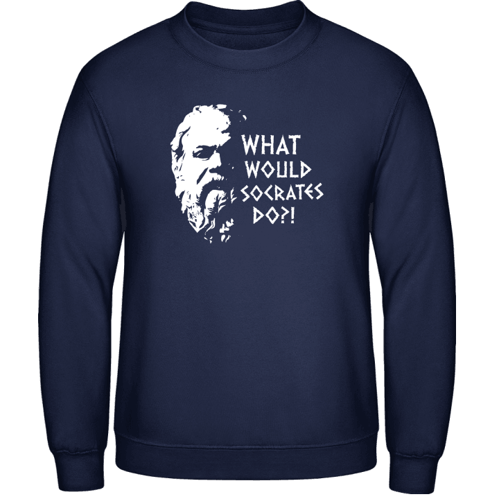 What Would Socrates Do? Sweatshirt contain pic