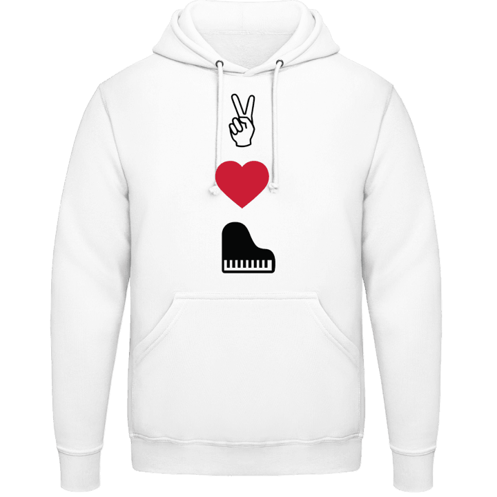 Peace Love Piano Hoodie contain pic