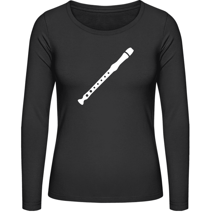 Recorder Silhouette Frauen Langarmshirt contain pic