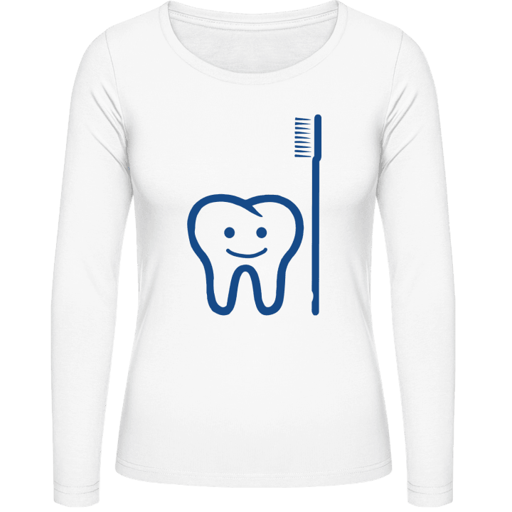 Tooth Cleaning Langermet skjorte for kvinner contain pic