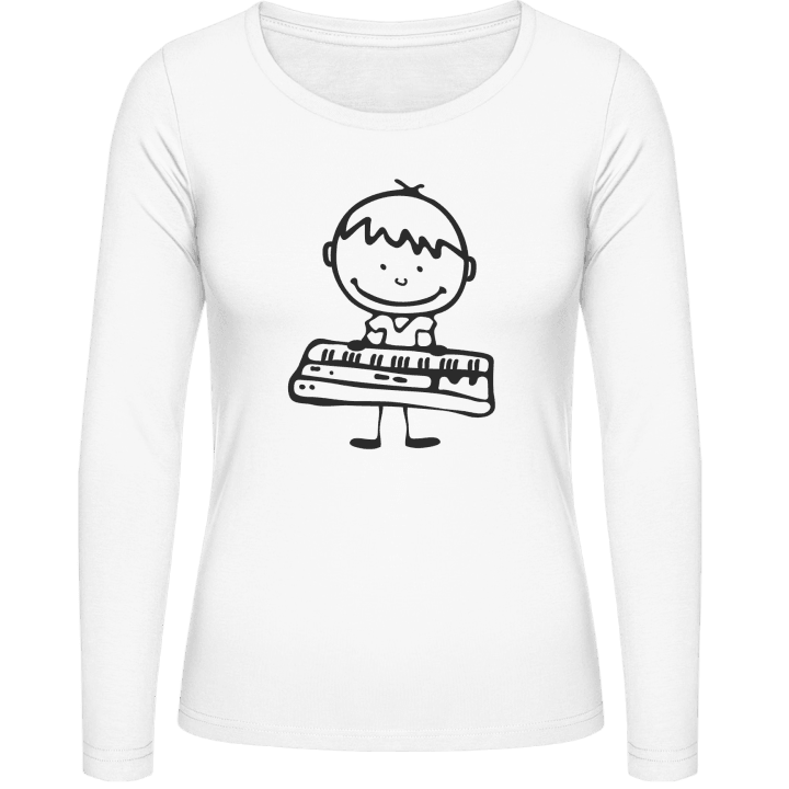 Keyboarder Comic Frauen Langarmshirt 0 image