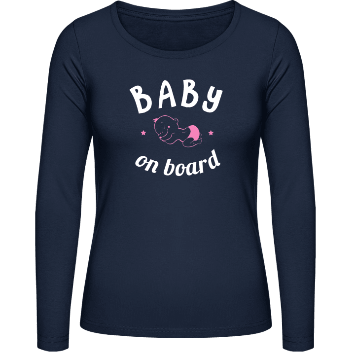 Baby Girl on Board Pregnant Langærmet skjorte til kvinder 0 image