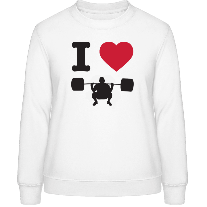 I Heart Weightlifting Sweat-shirt pour femme contain pic