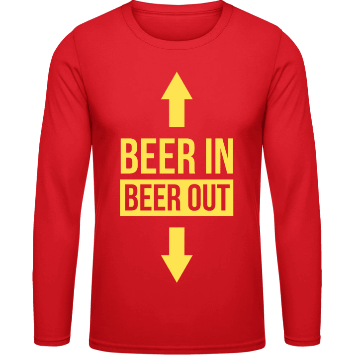 Beer In Beer Out Shirt met lange mouwen contain pic