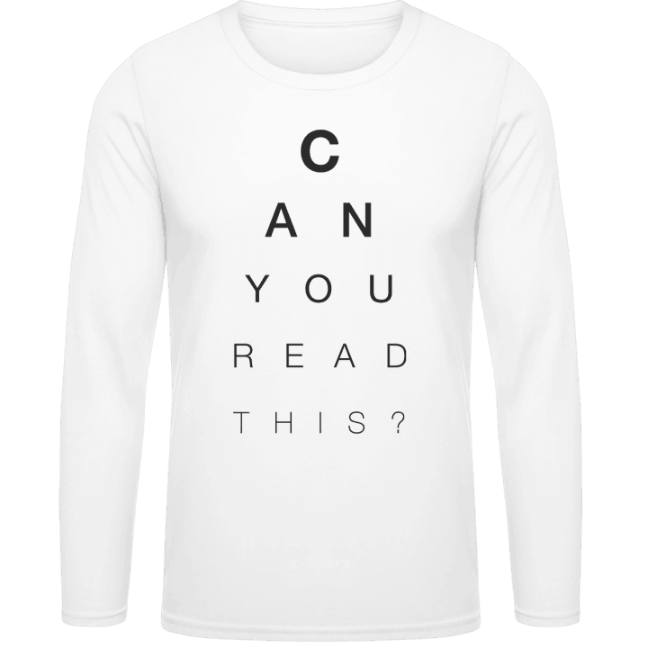 Can You Read This? Shirt met lange mouwen contain pic