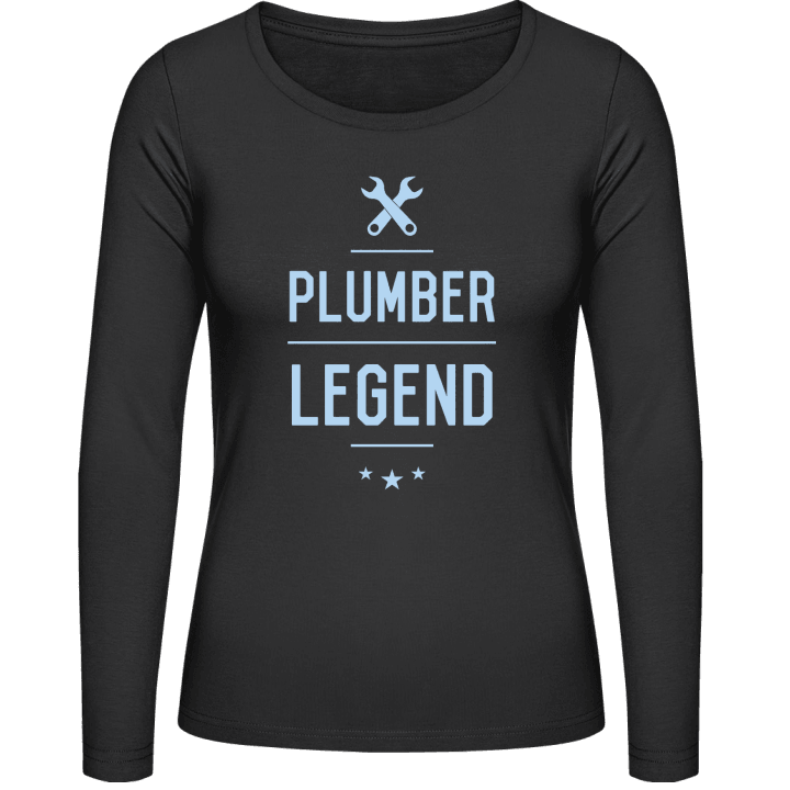 Plumber Legend Langermet skjorte for kvinner contain pic