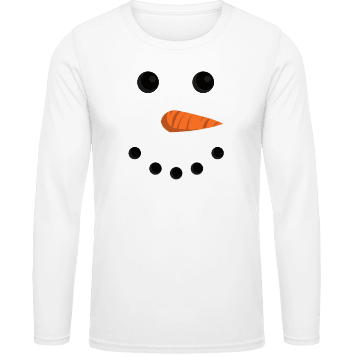 Snowman Face Langarmshirt 0 image
