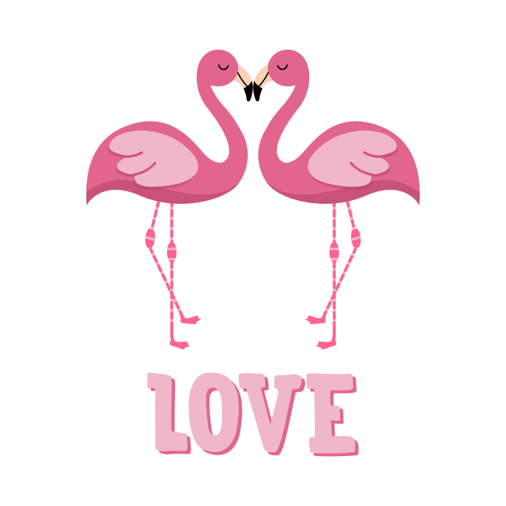 Flamingo Love T-shirt för kvinnor 0 image