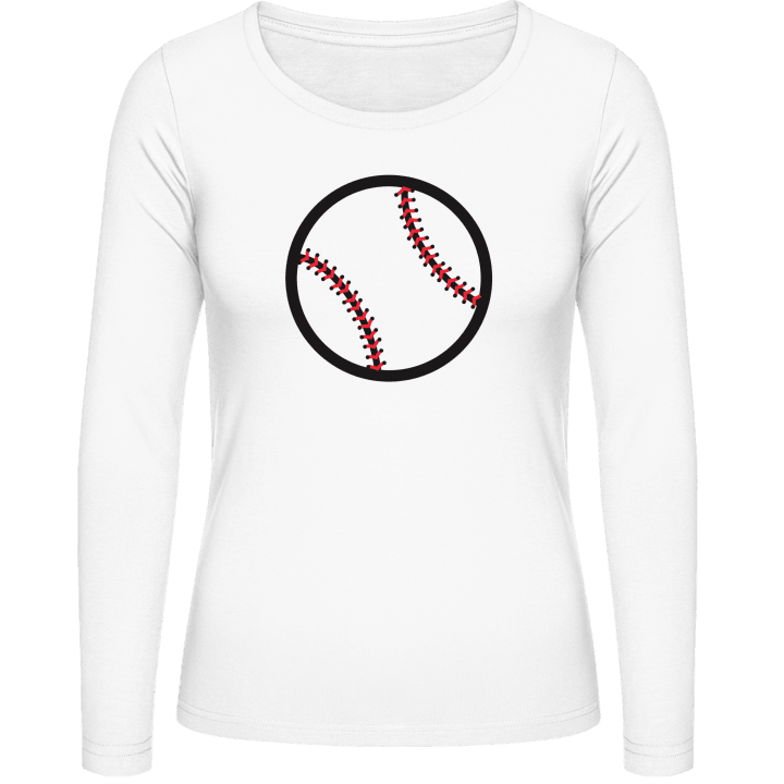 Baseball Design Langermet skjorte for kvinner contain pic