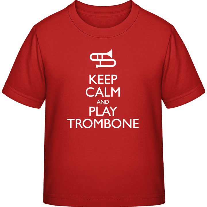 Keep Calm And Play Trombone T-skjorte for barn contain pic