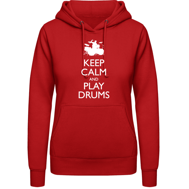 Keep Calm And Play Drums Hoodie för kvinnor contain pic