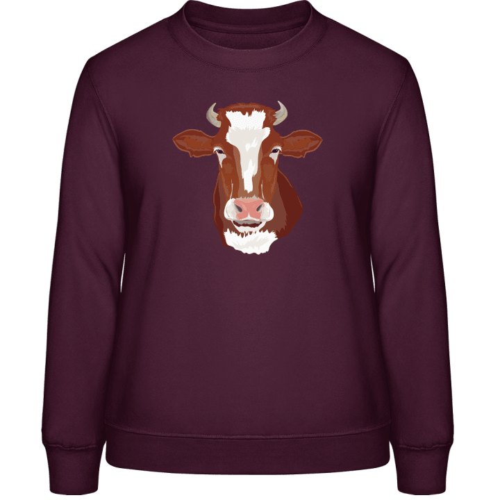 bruine koe hoofd Vrouwen Sweatshirt 0 image