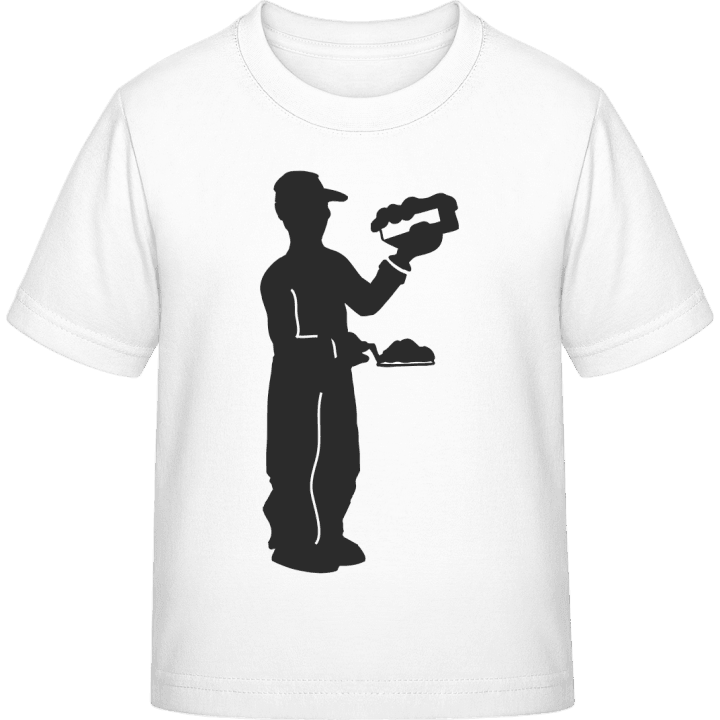 Bricklayer Silhouette Kids T-shirt contain pic