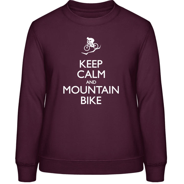 Keep Calm and Mountain Bike Frauen Sweatshirt contain pic