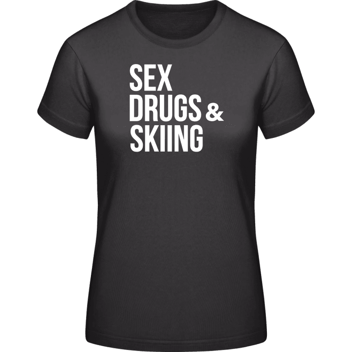 Sex Drugs & Skiing T-skjorte for kvinner contain pic