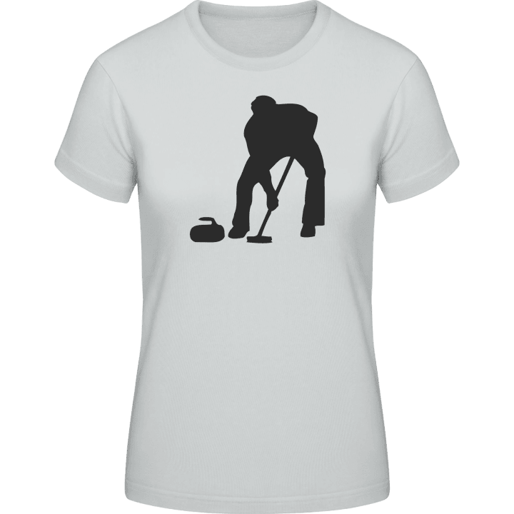 Curling Silhouette Camiseta de mujer contain pic