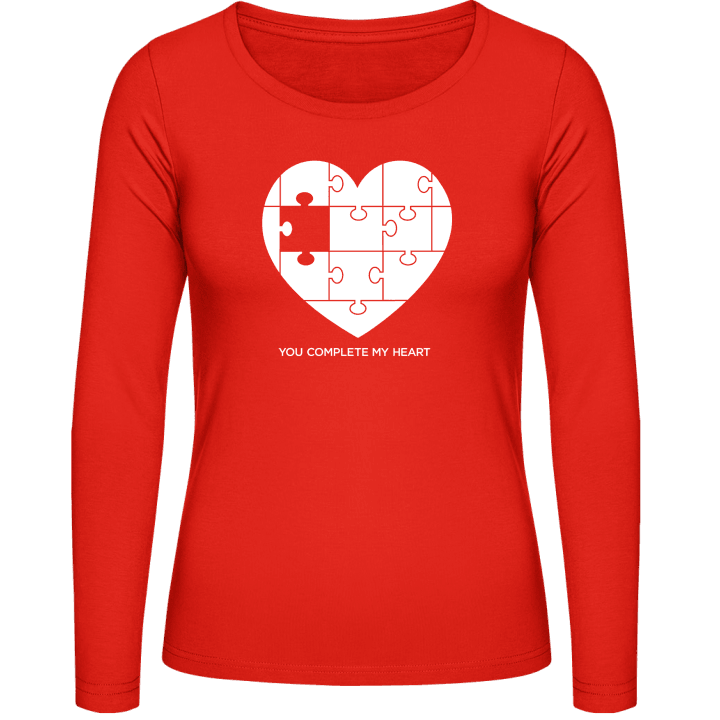 Complete My Heart Vrouwen Lange Mouw Shirt contain pic