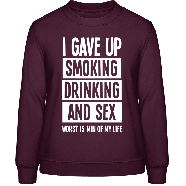 Worst 15 Minutes Of My Life Sweatshirt för kvinnor contain pic