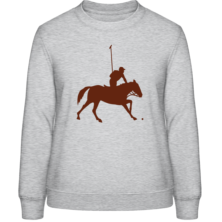 Polo Player Silhouette Frauen Sweatshirt contain pic