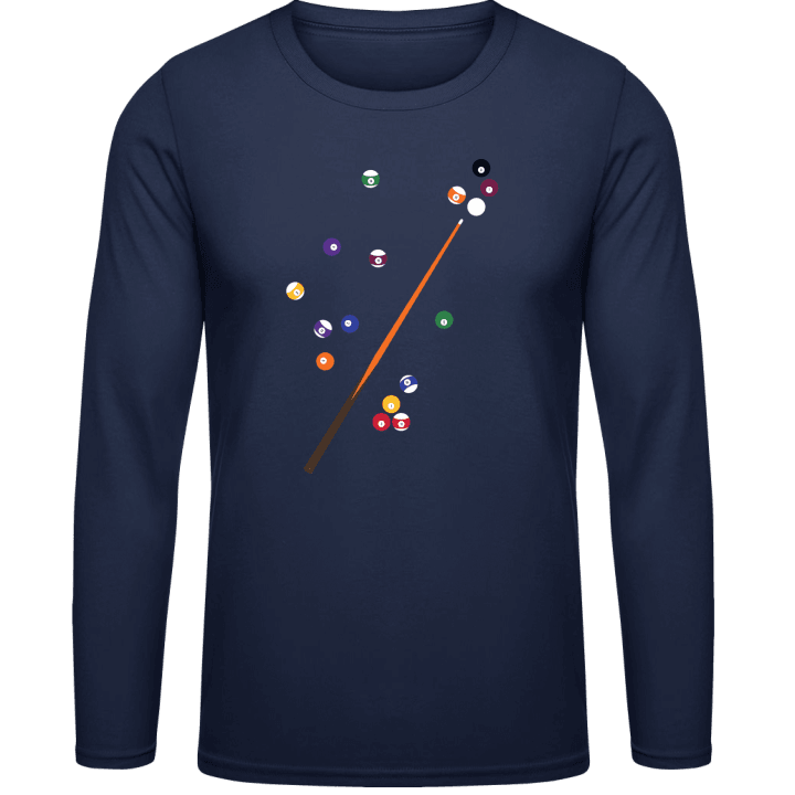 Billiards Illustration T-shirt à manches longues contain pic