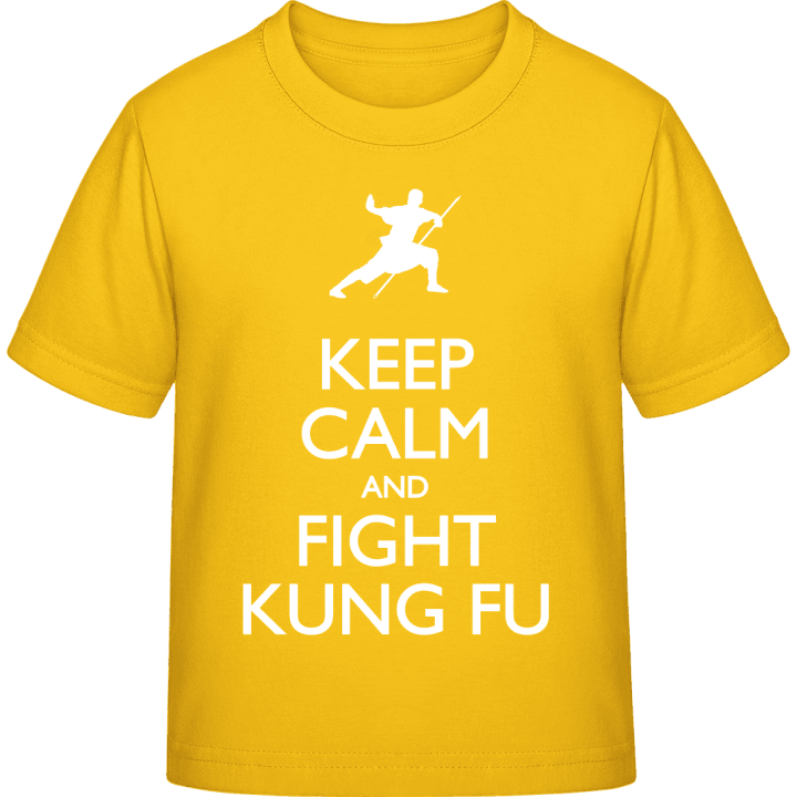 Keep Calm And Fight Kung Fu T-shirt för barn contain pic