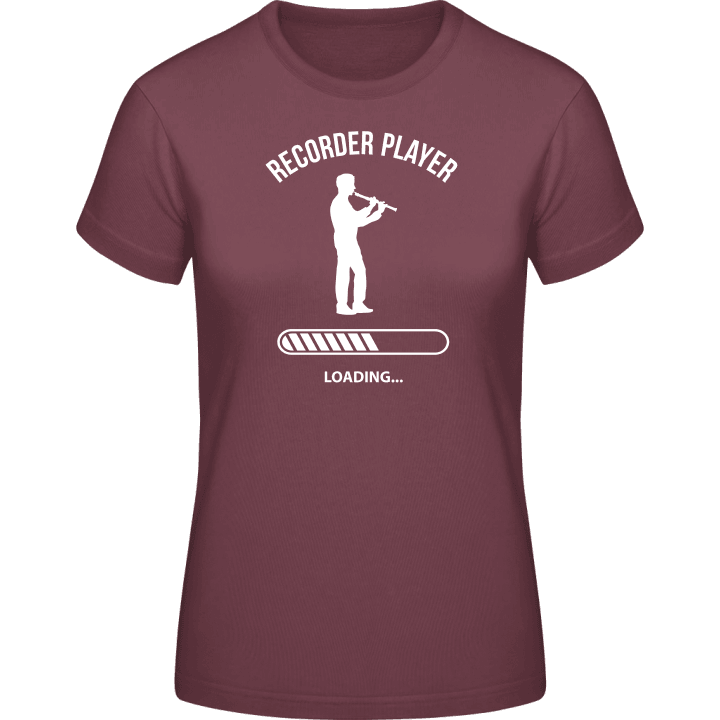 Recorder Player Loading Frauen T-Shirt contain pic
