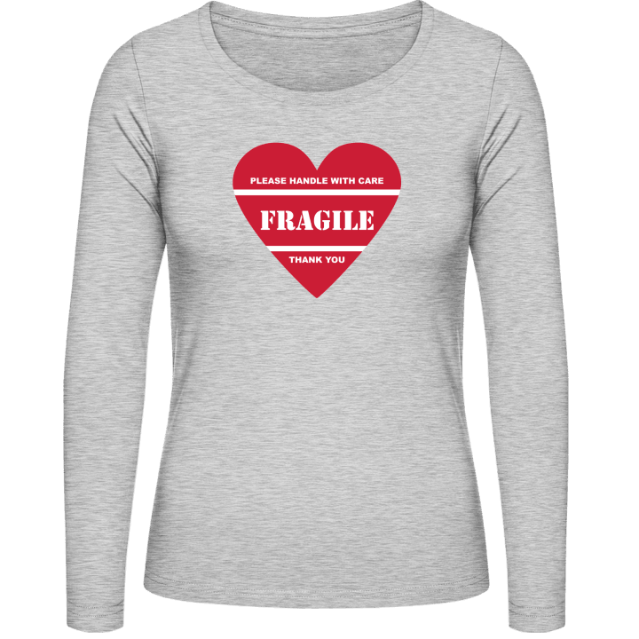 Fragile Heart Please Handle With Care Camicia donna a maniche lunghe contain pic