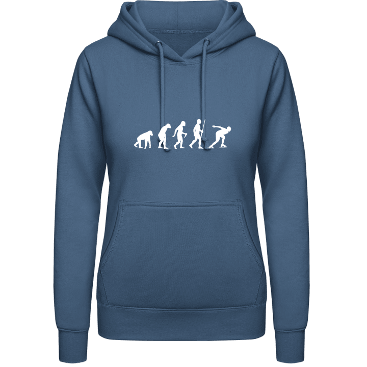 Speed Skating Evolution Women Hoodie contain pic