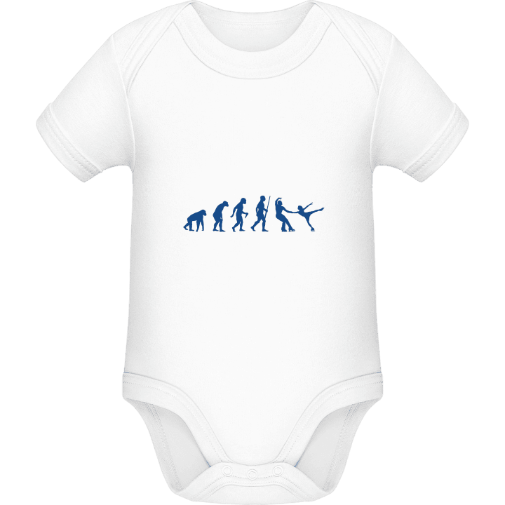 Ice Skating Couple Evolution Baby Romper contain pic
