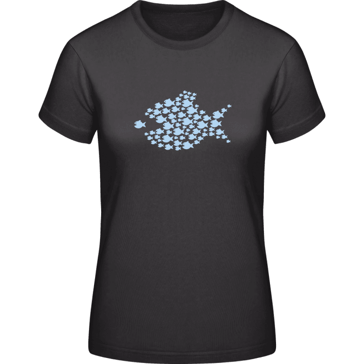 Blue Fish Big And Small Frauen T-Shirt 0 image
