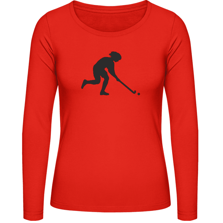 Field Hockey Player Female Langermet skjorte for kvinner 0 image