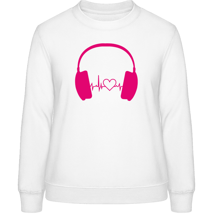 Headphone Beat and Heart Sweatshirt för kvinnor contain pic