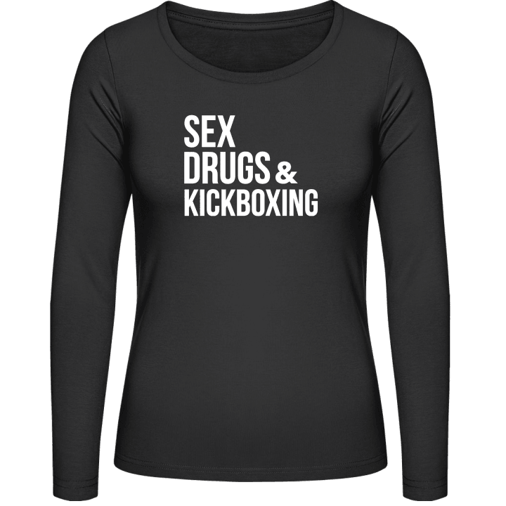 Sex Drugs and Kickboxing Langermet skjorte for kvinner contain pic