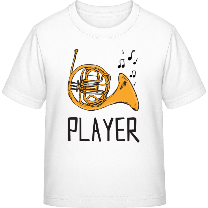 French Horn Player Illustration Maglietta per bambini contain pic