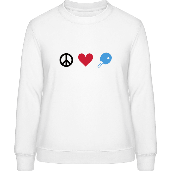 Peace Love Ping Pong Frauen Sweatshirt contain pic