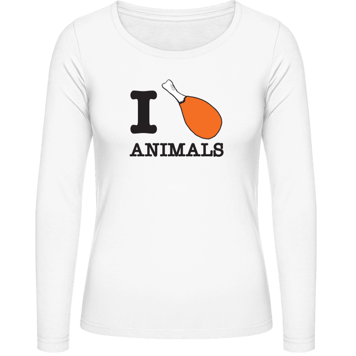I Heart Animals Camisa de manga larga para mujer contain pic