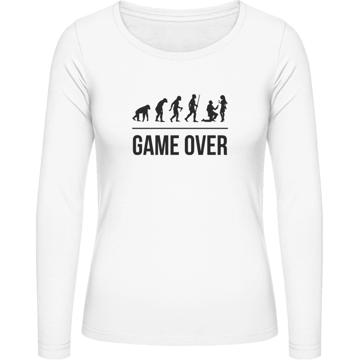 Game Over Evolution Wedding Langermet skjorte for kvinner contain pic