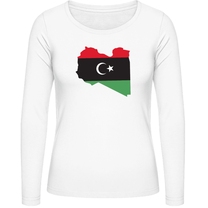 Libya Map T-shirt à manches longues pour femmes contain pic