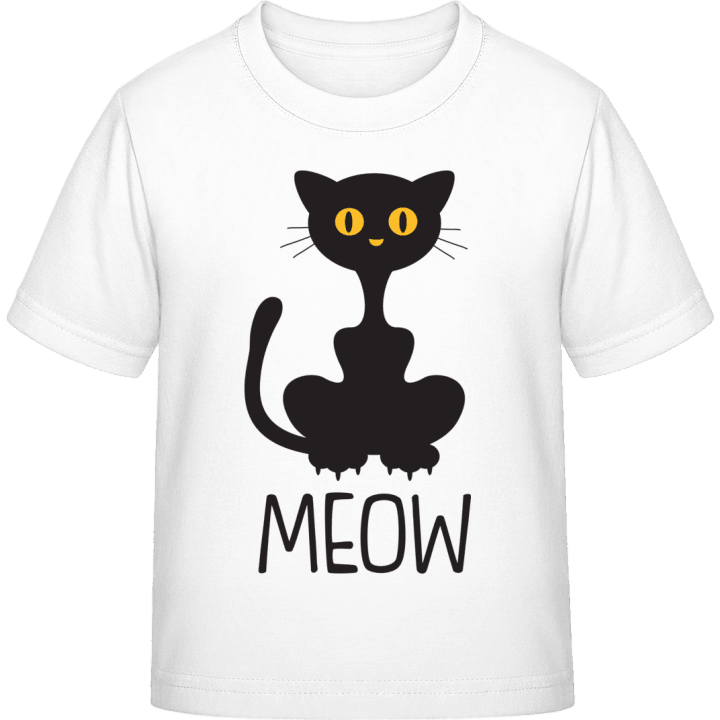 Black Cat Meow Kinder T-Shirt 0 image