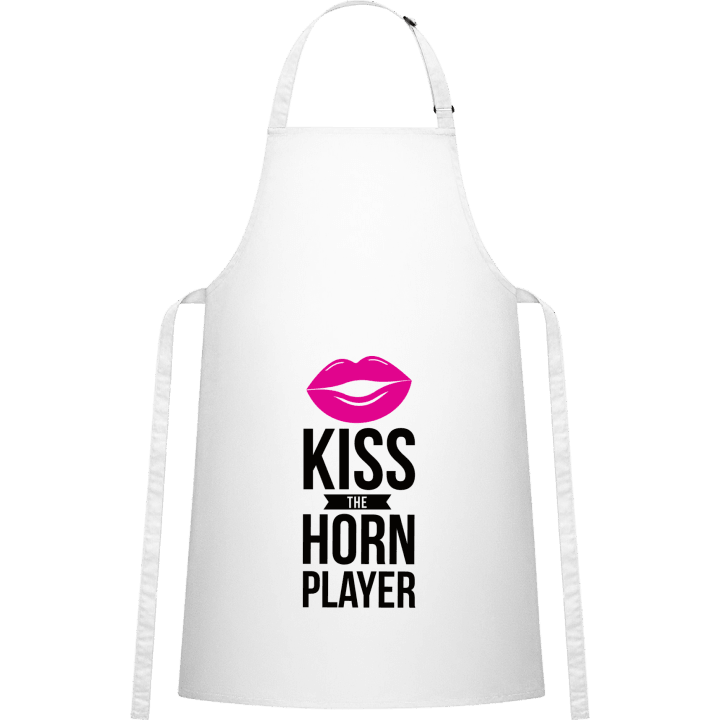 Kiss The Horn Player Kitchen Apron contain pic