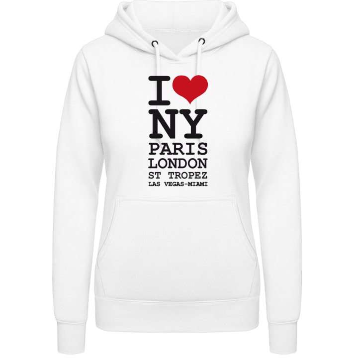 I Love NY Paris London Vrouwen Hoodie contain pic