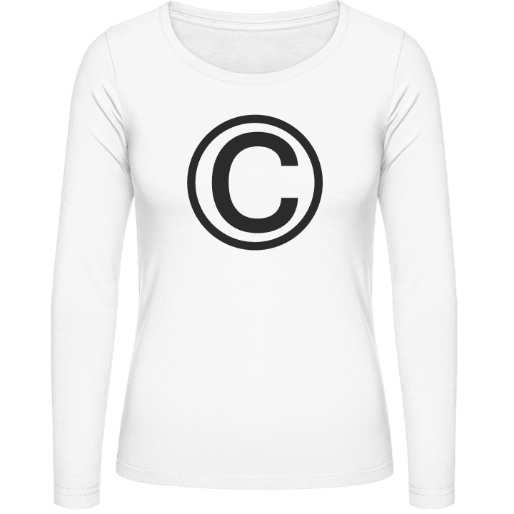 Copyright Camisa de manga larga para mujer contain pic