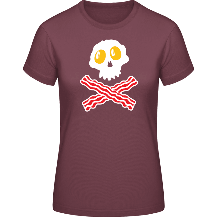 Fried Egg Skull T-shirt för kvinnor contain pic