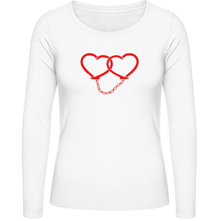 Heart Handcuffs Langermet skjorte for kvinner contain pic