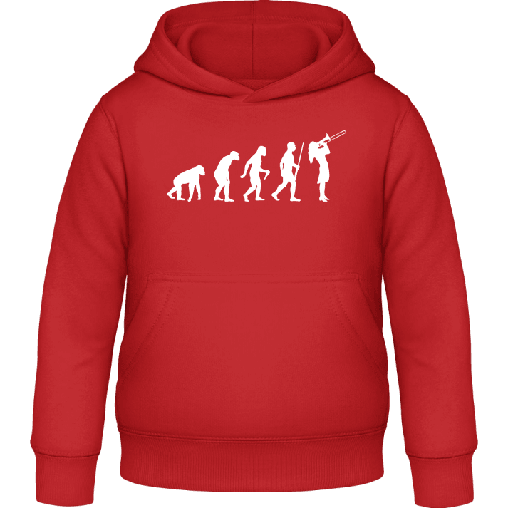 Female Trombone Player Evolution Kids Hoodie contain pic