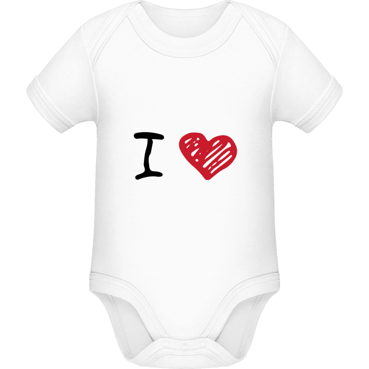 I Love Red Heart Baby romper kostym contain pic
