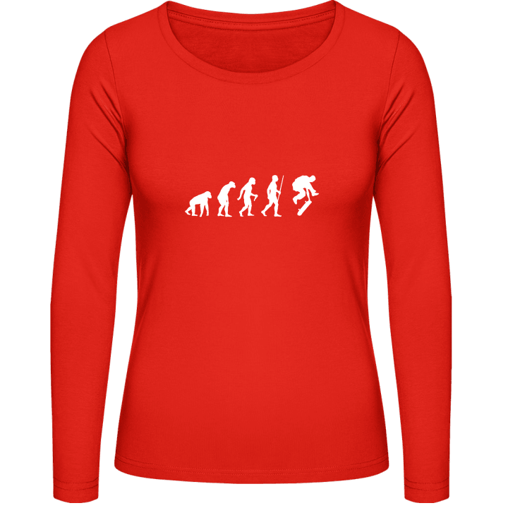 Skating Evolution Humor Frauen Langarmshirt 0 image